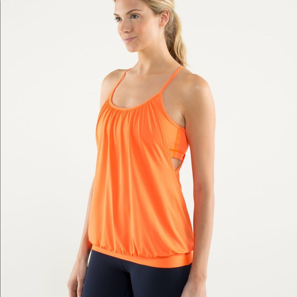 Lululemon no limits tank Pizazz orange. Size 8